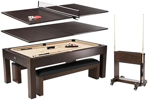 barrington monteray 75 ft pool table slate tech 3 in 1 ping pong dining